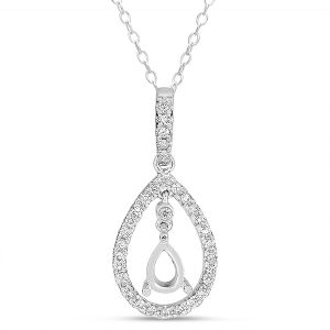 White Gold Semi Mounting Pendant White Gold Semi Mounting Pendant