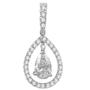 White Gold Diamond Pendant White Gold Diamond Pendant