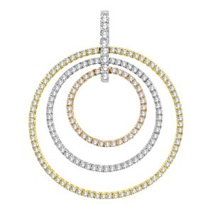 Tri Color Diamond Circle Pendant Tri Color Diamond Circle Pendant