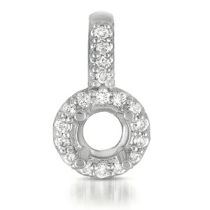 Diamond Pendant For 1/2ct Round Stone