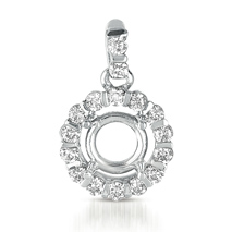 Diamond Pendant For .20ct Round Stone