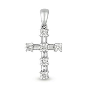 White Gold Cross Pendant
