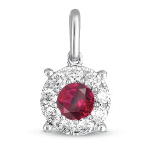 White Gold Ruby & Diamond Pendant White Gold Ruby & Diamond Pendant