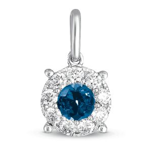 White Gold Sapphire & Diamond Pendant White Gold Sapphire & Diamond Pendant