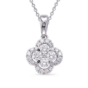 White Gold Diamond Pendant White Gold Diamond Pendant