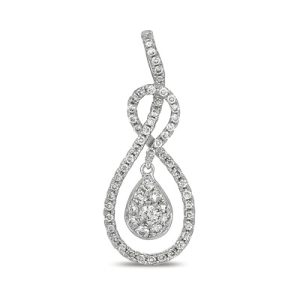 White Gold Diamond Pendant White Gold Diamond Pendant