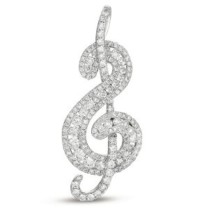 White Gold Diamond Pendant White Gold Diamond Pendant