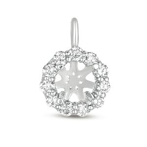 Diamond Halo Pendant For 1.5ct Round Diamond Halo Pendant For 1.5ct Round