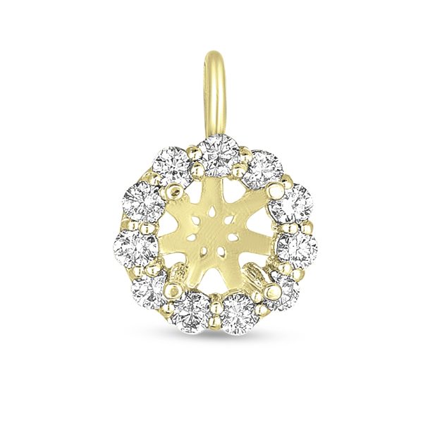 Diamond Halo Pendant For 1ct Round