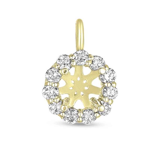 Diamond Halo Pendant For 3/4ct Round