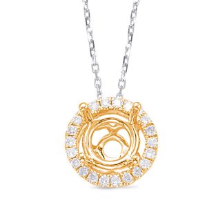 Diamond Pendant Halo For .75ct Center