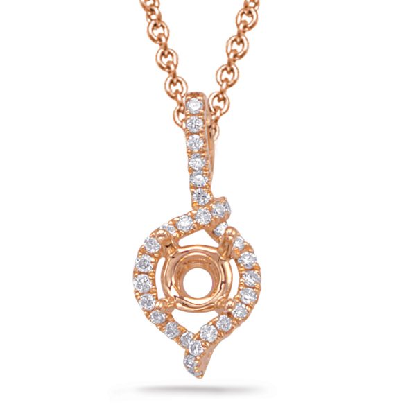 Diamond Pendant For .75ct Round Stone