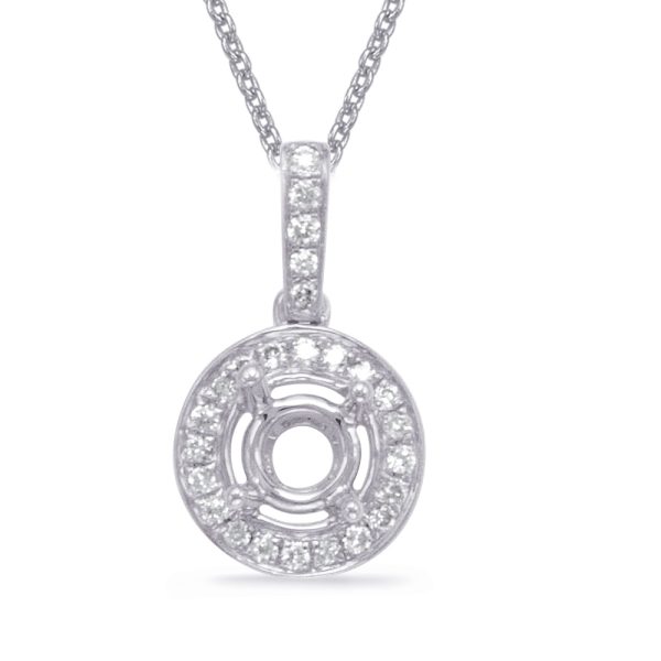 Diamond Pendant For 1.25ct Round Stone