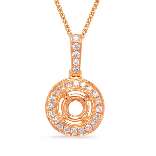 Diamond Pendant For.25ct Round Stone