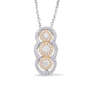 White & Yellow Gold Diamond Pendant White & Yellow Gold Diamond Pendant