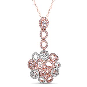 White & Rose Gold Diamond Pendant White & Rose Gold Diamond Pendant