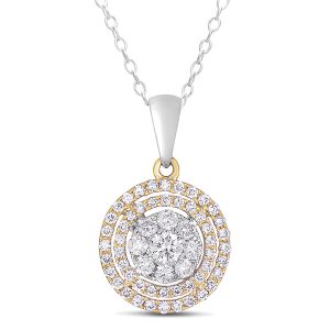 White & Yellow Gold Diamond Pendant White & Yellow Gold Diamond Pendant