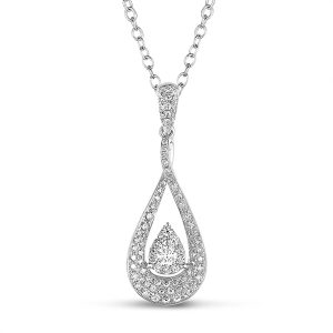 White Gold Diamond Pendant White Gold Diamond Pendant