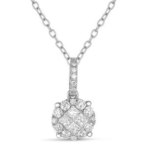 White Gold Diamond Pendant White Gold Diamond Pendant