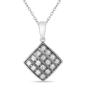 White Gold Diamond Pendant White Gold Diamond Pendant