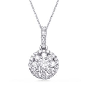 White Gold Diamond Pendant White Gold Diamond Pendant