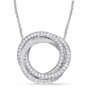 White Gold Diamond Circle Pendant White Gold Diamond Circle Pendant