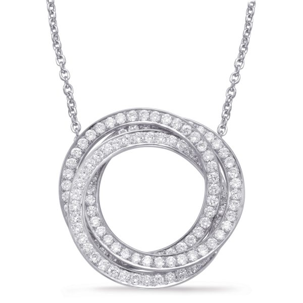 White Gold Diamond Circle Pendant
