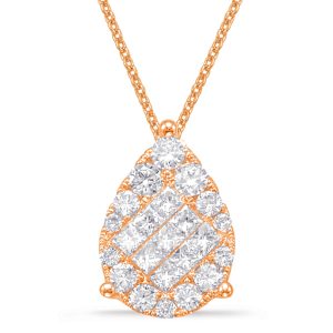 Rose Gold Diamond Pendant Rose Gold Diamond Pendant