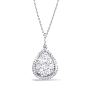 White Gold Diamond Pendant White Gold Diamond Pendant