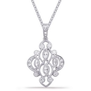 White Gold Diamond Pendant White Gold Diamond Pendant