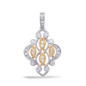 Yellow & White Gold Diamond Pendant Yellow & White Gold Diamond Pendant