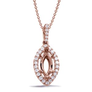 Diamond Pendant For 6x3mm Marquise Cente