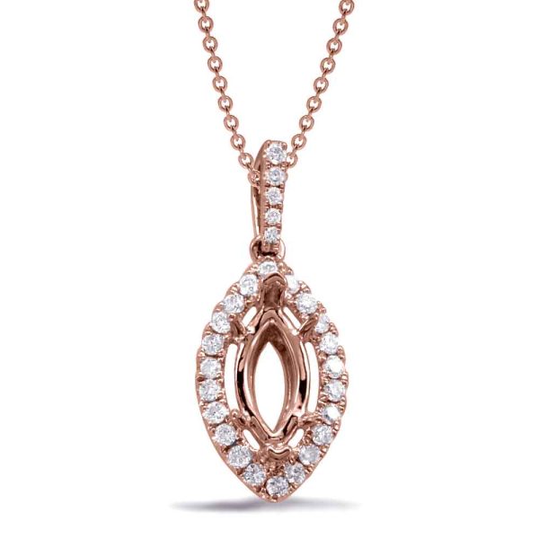 Diamond Pendant For 8x4mm Marquise Cente