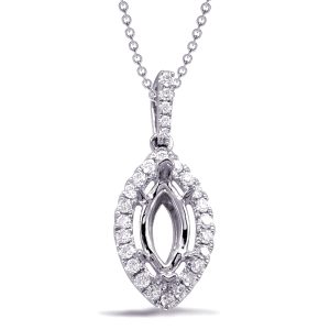 Diamond Pendant For 8x4mm Marquise Cente