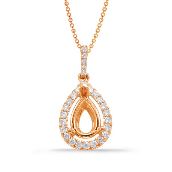 Diamond Pendant For 10x7mm Pear Center