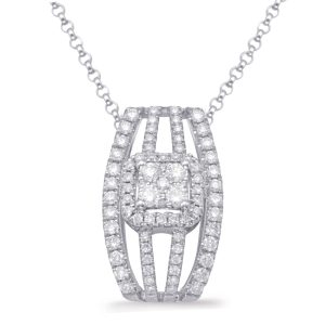 White Gold Diamond Pendant White Gold Diamond Pendant