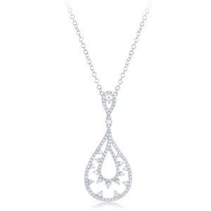 White Gold Diamond Pendant White Gold Diamond Pendant
