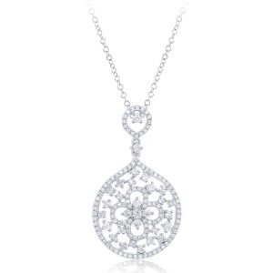 White Gold Diamond Pendant White Gold Diamond Pendant