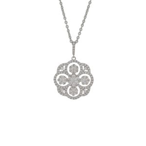 White Gold Diamond Pendant White Gold Diamond Pendant