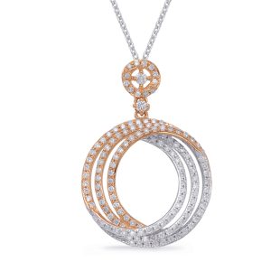 Rose Gold  Diamond Pendant