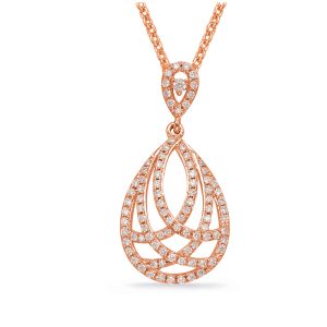 Rose Gold Diamond Pendant Rose Gold Diamond Pendant