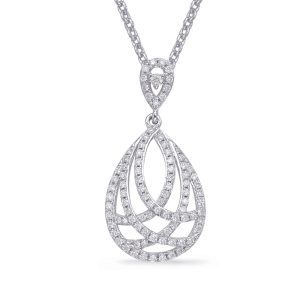 White Gold Diamond Pendant White Gold Diamond Pendant
