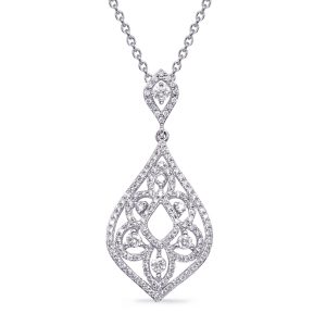 White Gold Diamond Pendant White Gold Diamond Pendant