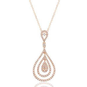 Rose Gold Diamond Pendant Rose Gold Diamond Pendant