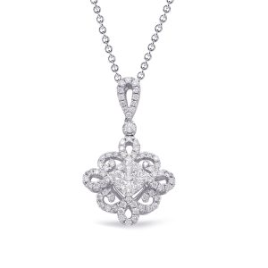 White Gold Diamond Pendant White Gold Diamond Pendant