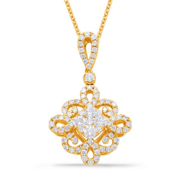 Yellow Gold Diamond Pendant
