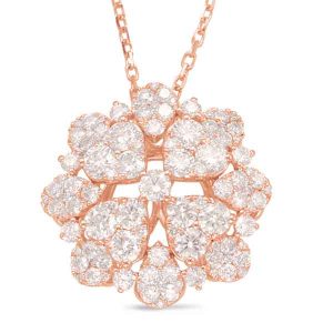 Rose Gold Diamond Pendant Rose Gold Diamond Pendant