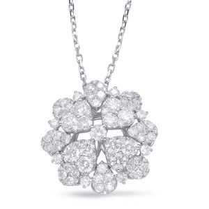 White Gold Diamond Pendant White Gold Diamond Pendant