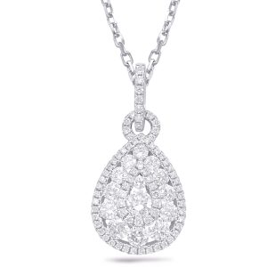 White Gold Diamond Pendant White Gold Diamond Pendant
