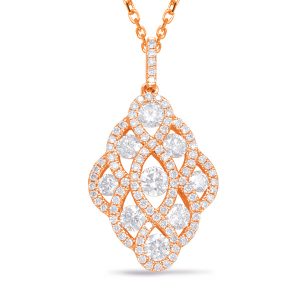 Rose Gold Diamond Pendant Rose Gold Diamond Pendant